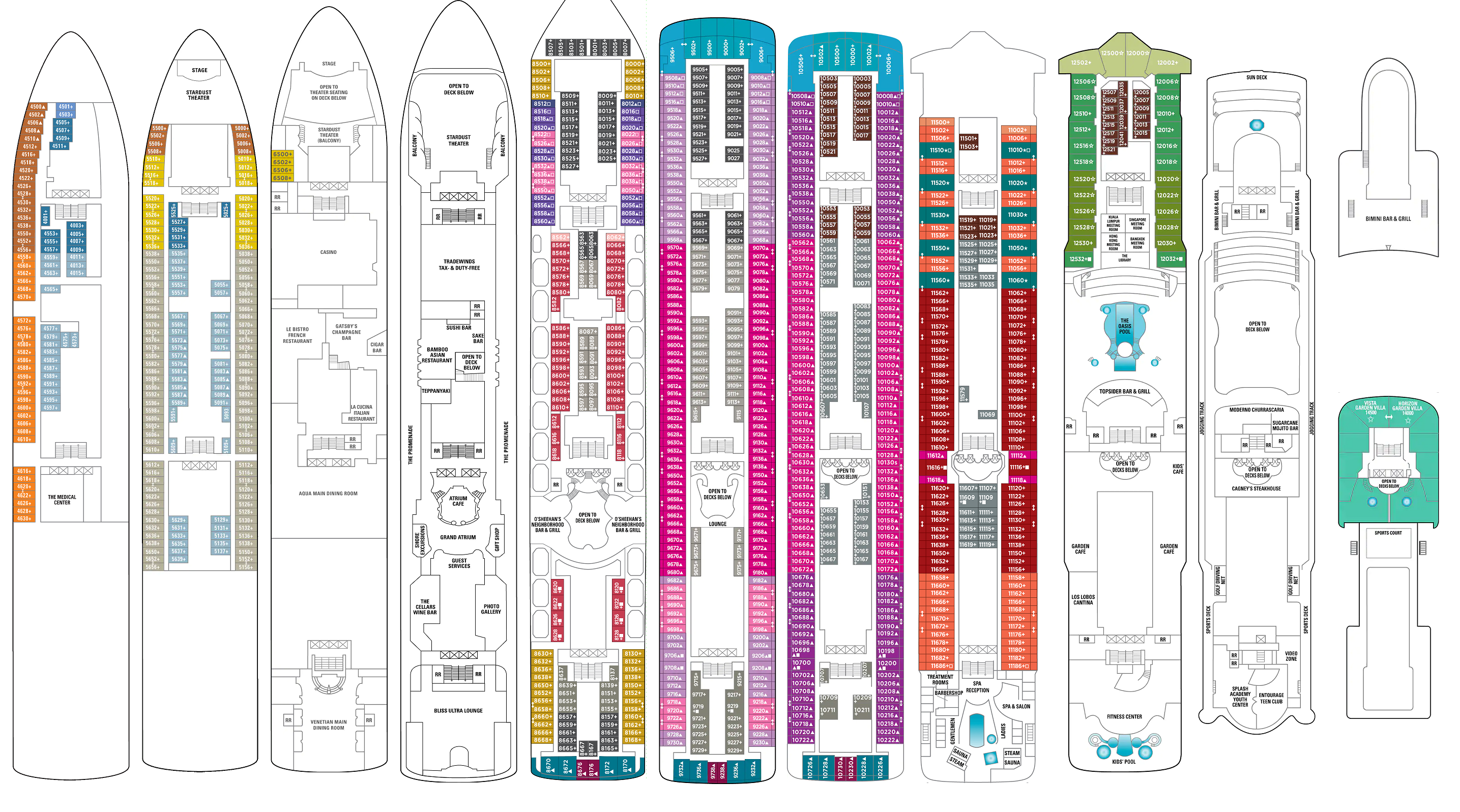 Norwegian Dawn Deck Plans CruiseInd