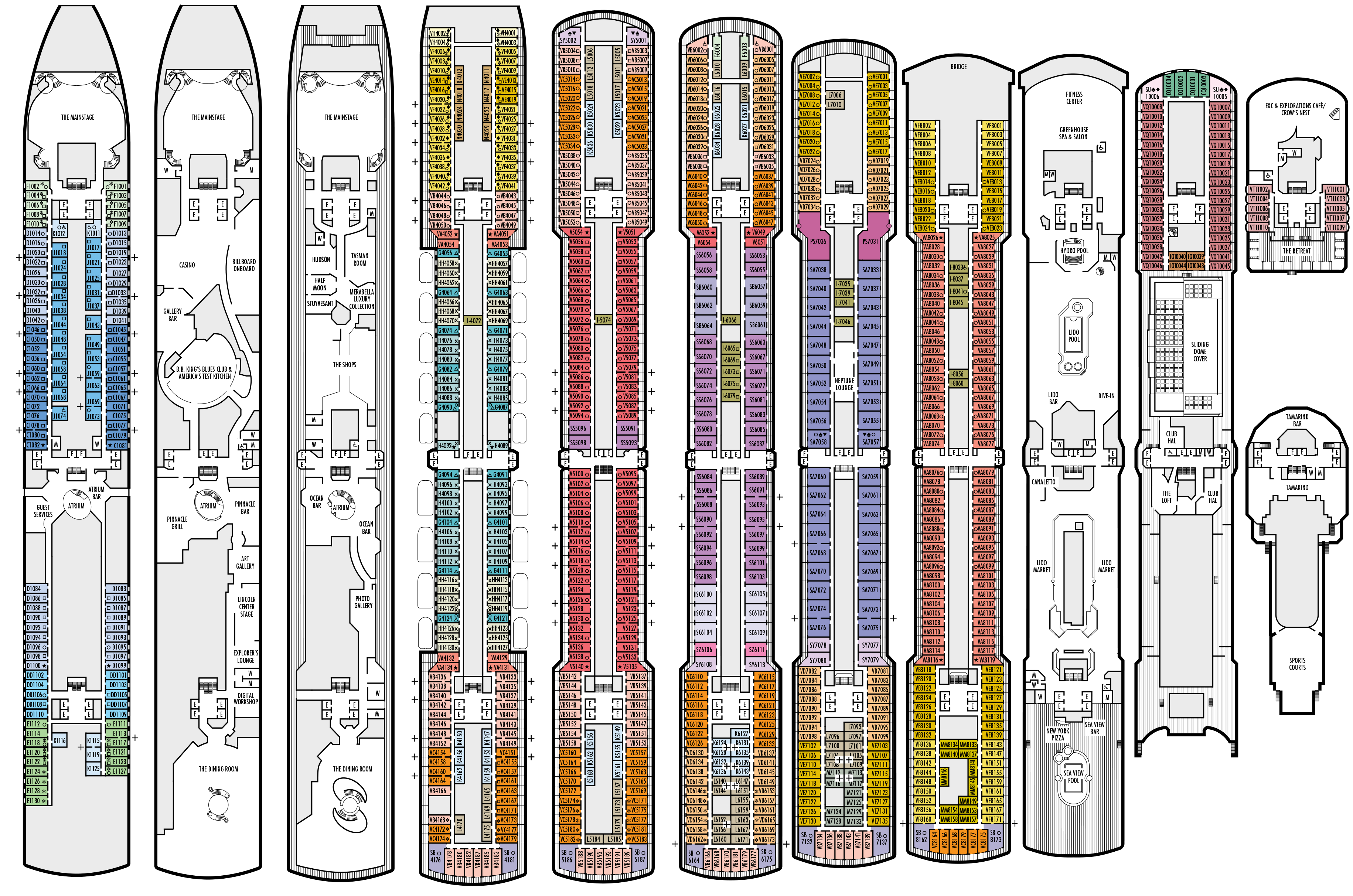 eurodam cruise ship deck plan