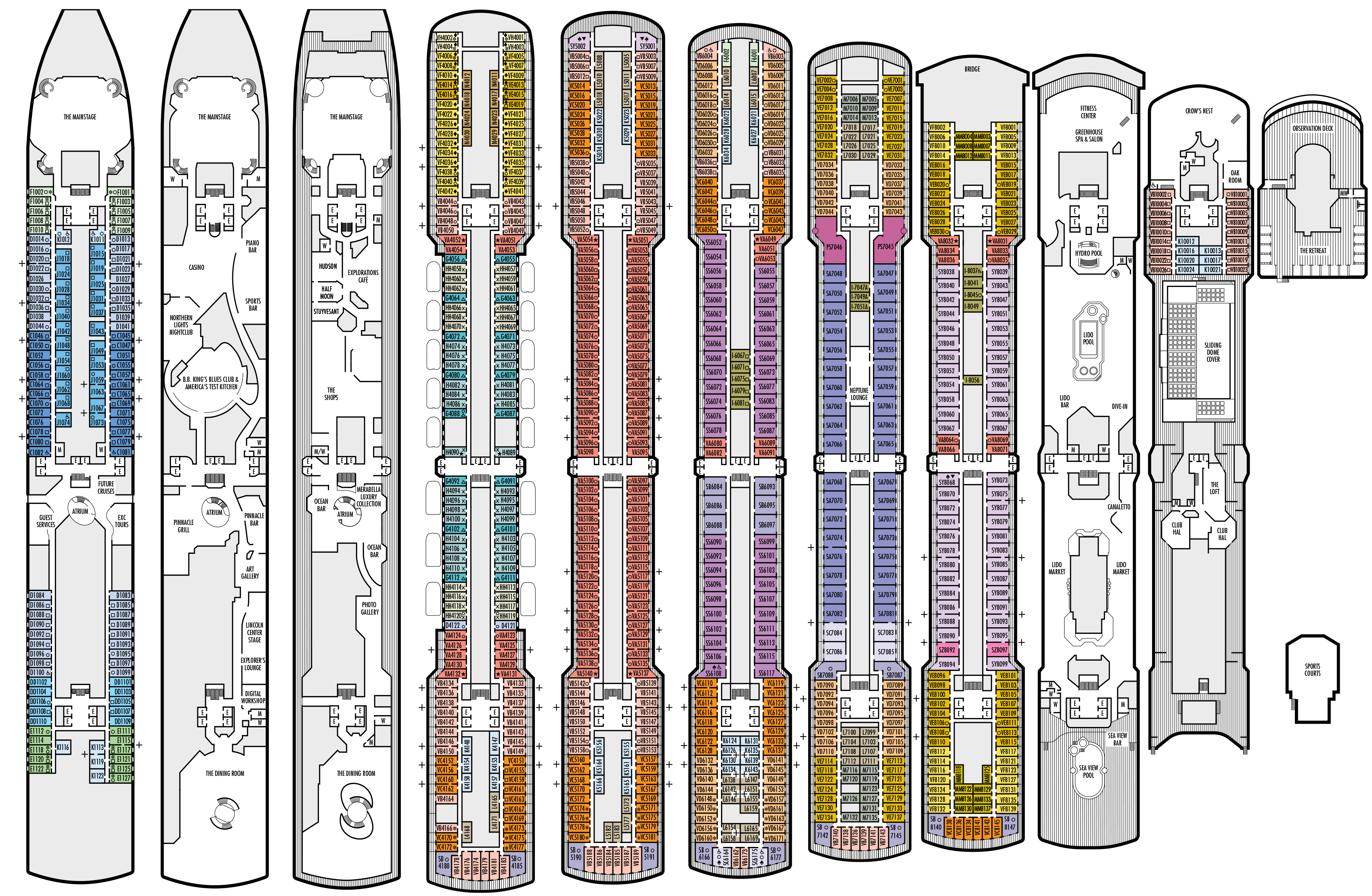 noordam cruise ship deck plan