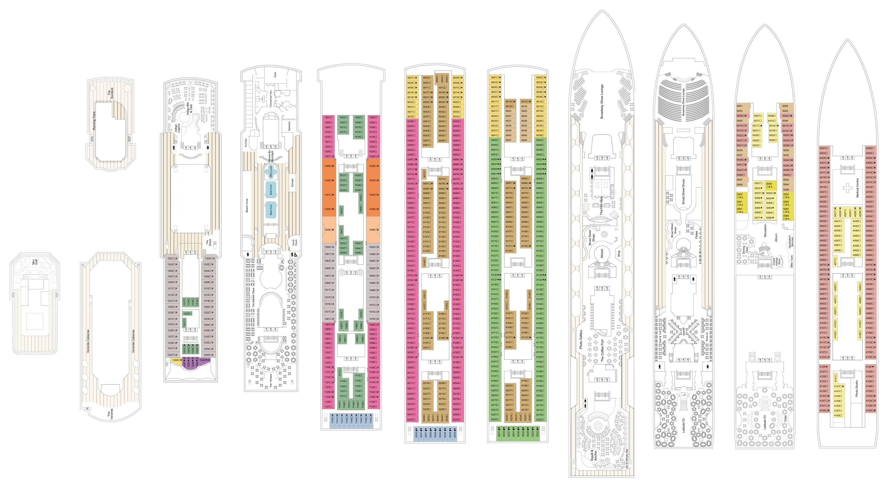 marella explorer 2 cruise ship deck plan