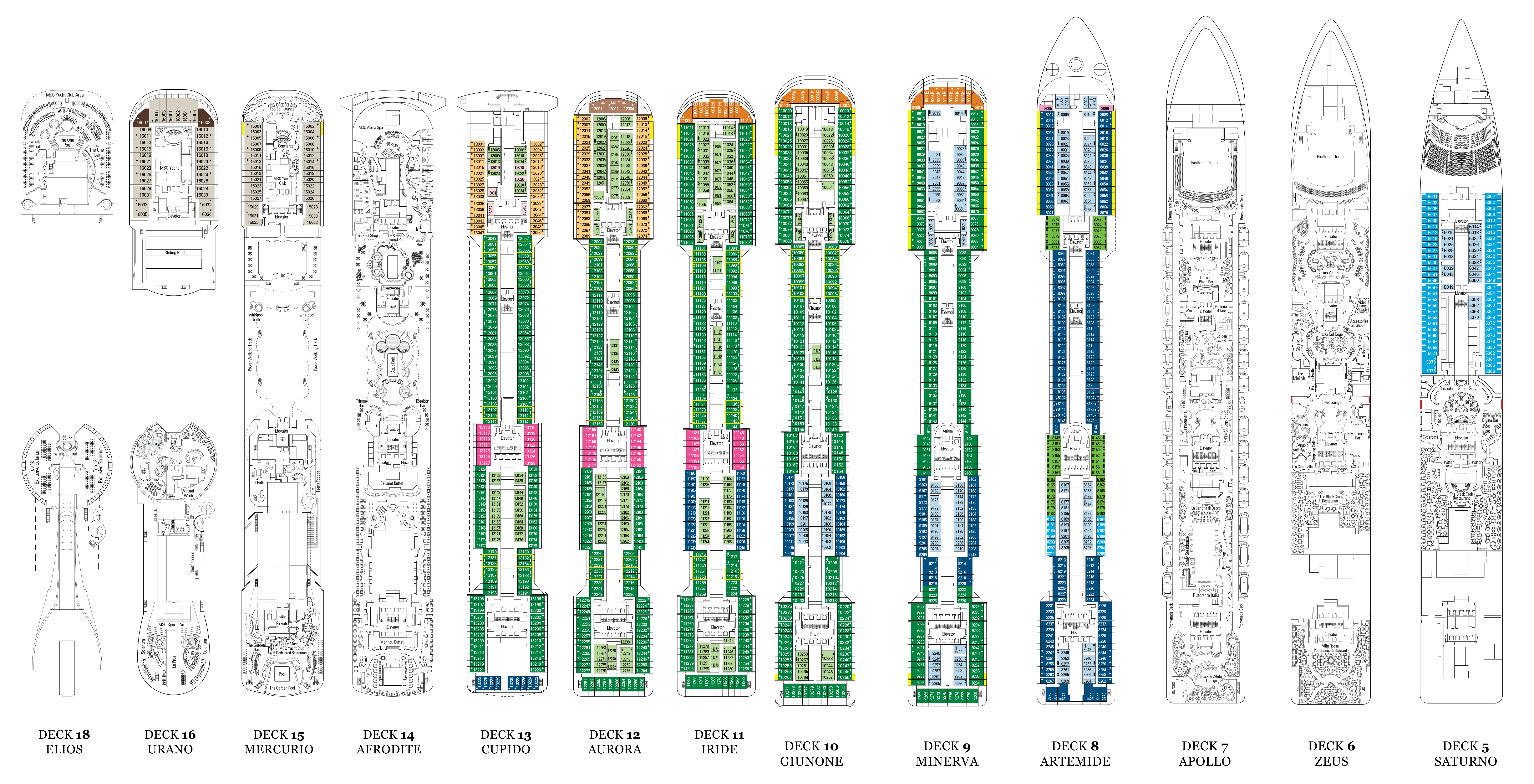 MSC Divina Deck Plans CruiseInd