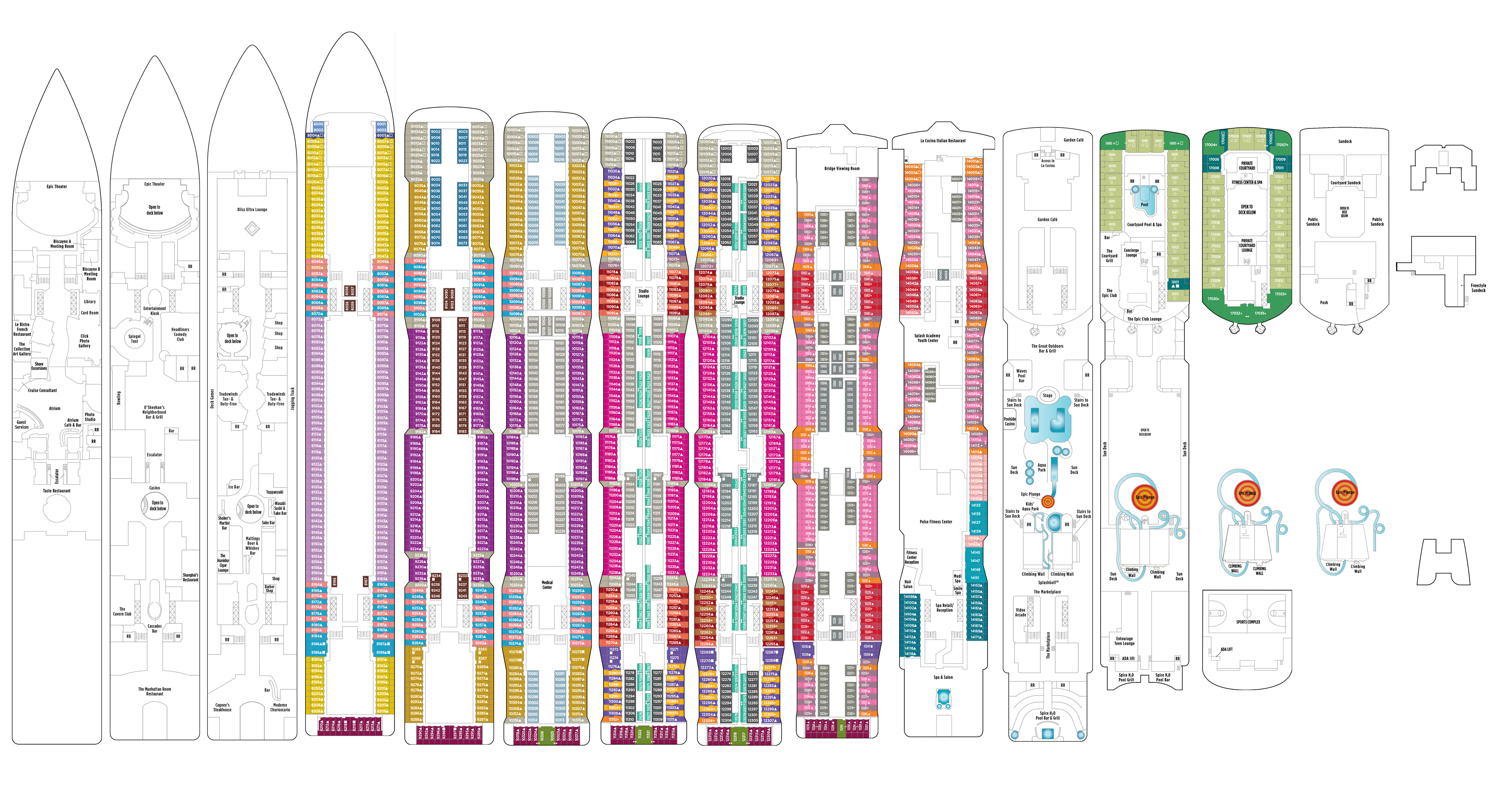 Norwegian Epic Deck Plans Cruiseind