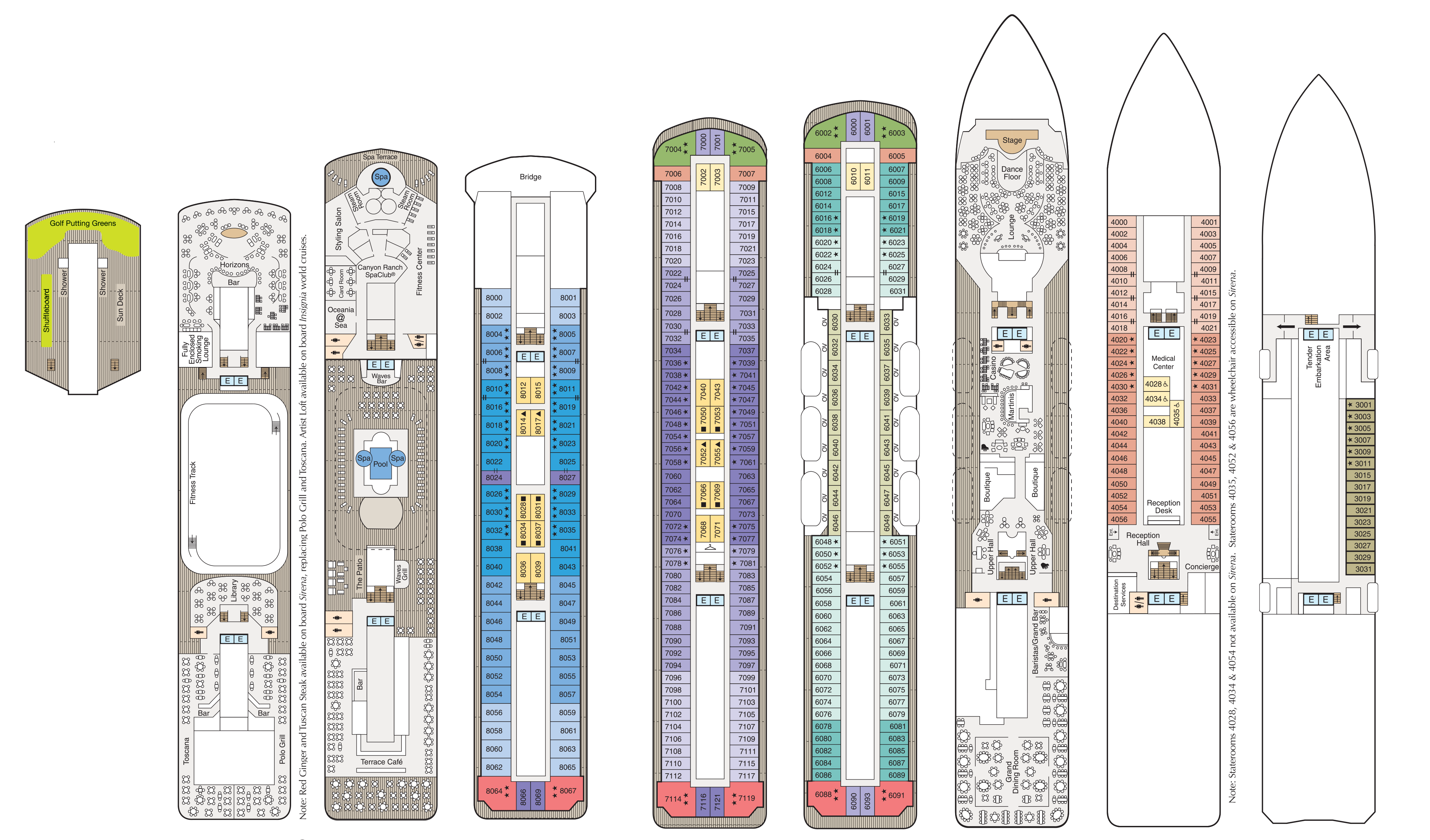 oceania cruises deck plan insignia