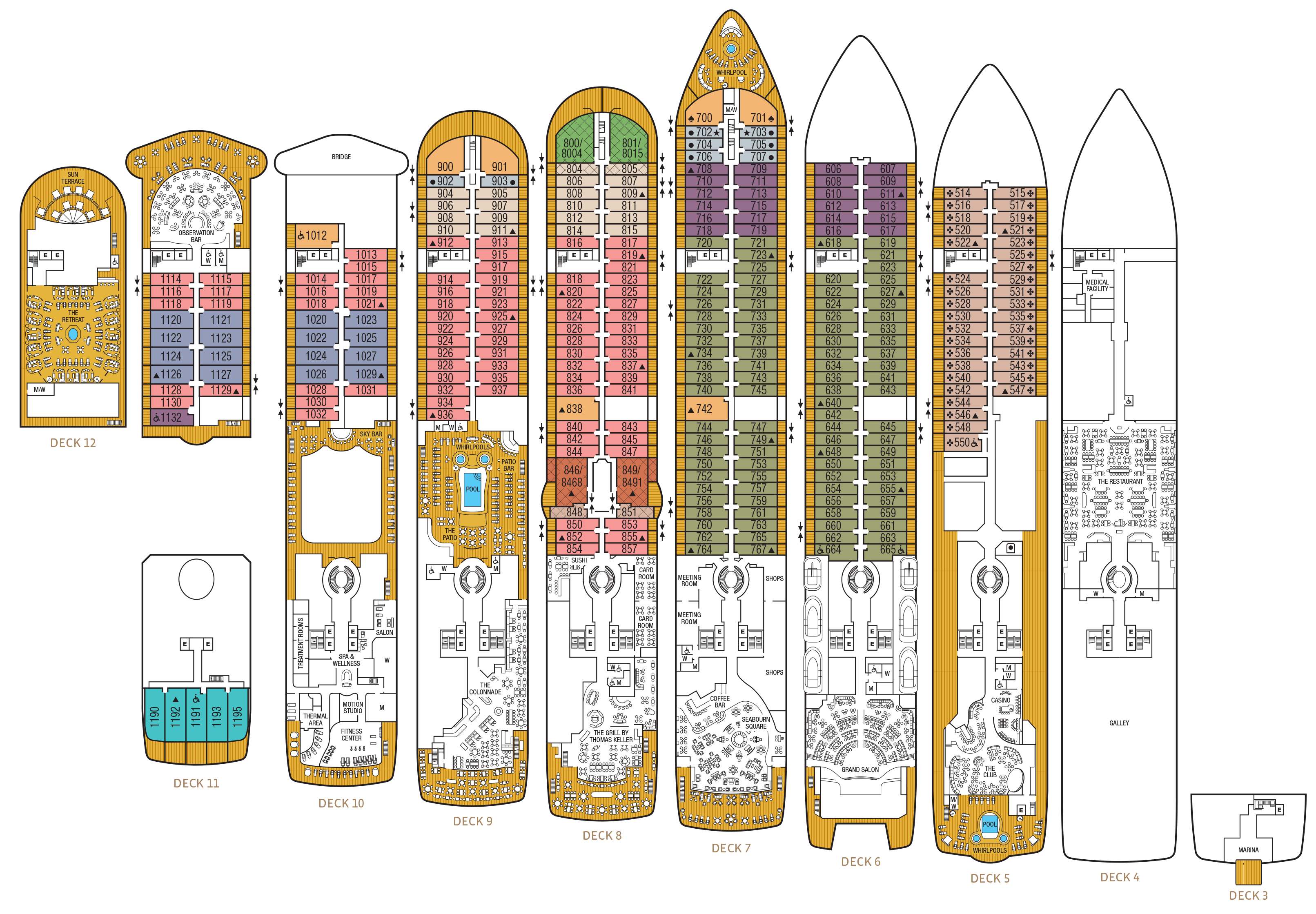 cruise deck plans ovation of the seas